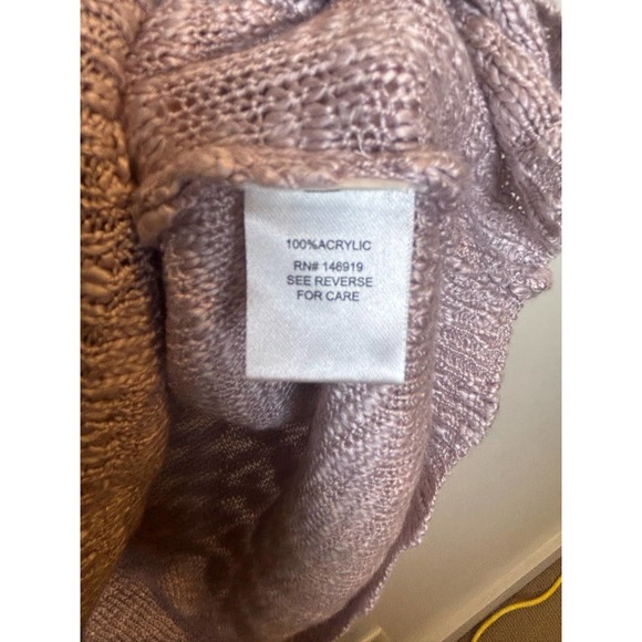 Cloud chaser V Neck Sweater Heathered Open Knit Cozy Layers - Picture 6 of 8